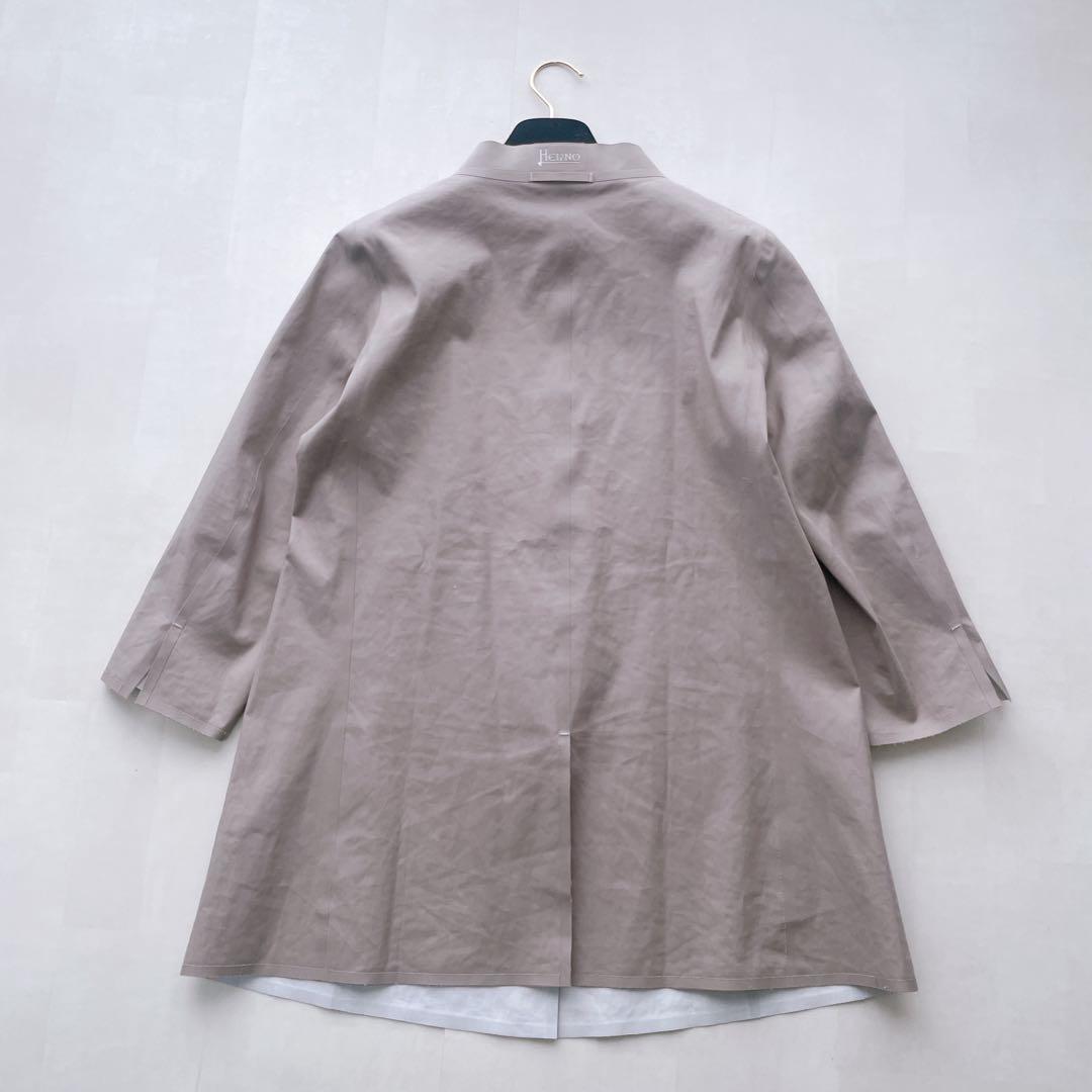 美品✨ヘルノ スプリングコート ジャケット リバーシブル 金ボタン ロゴ 42