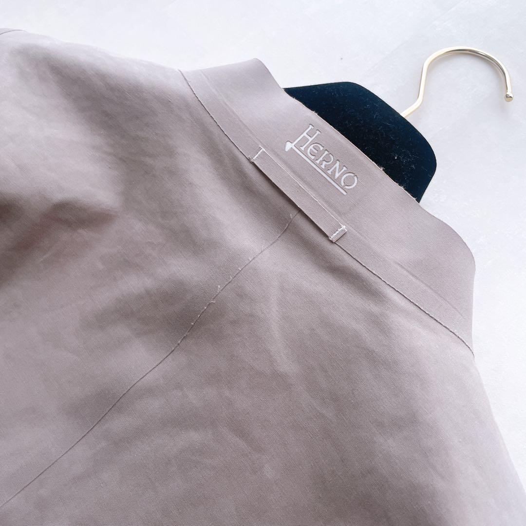 美品✨ヘルノ スプリングコート ジャケット リバーシブル 金ボタン ロゴ 42