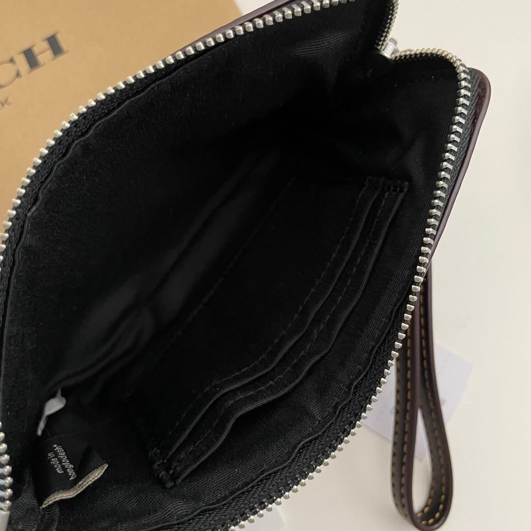 COACH コーチ ポーチ財布　コーナージップリストレット レオパード豹柄