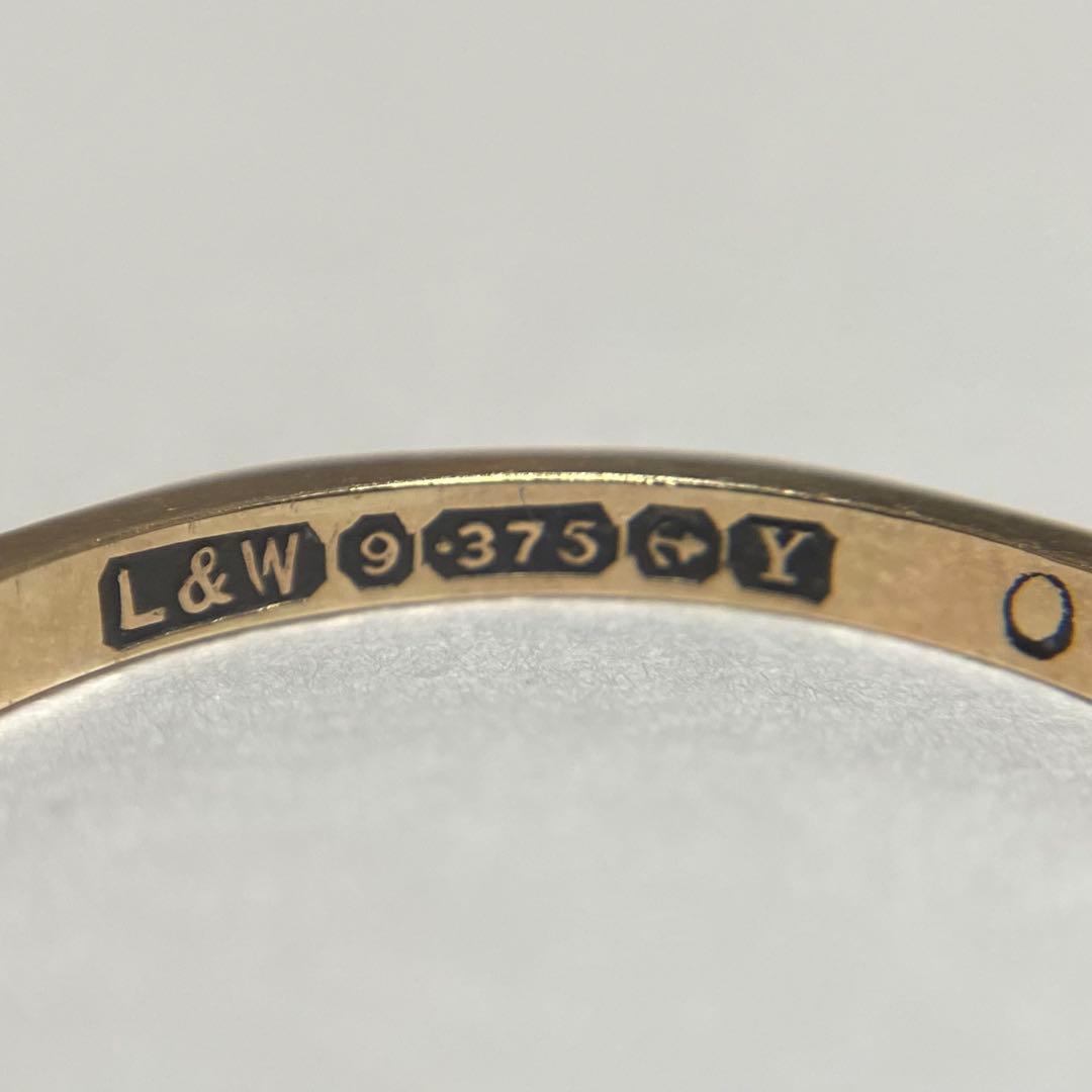 1920's イギリス 英国 希少 アンティーク デカゴン 十角形 リング9K