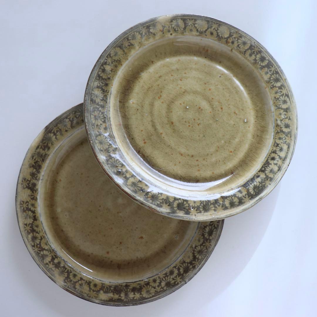 ☆川口武亮　小花印判押し　プレート　2枚セット