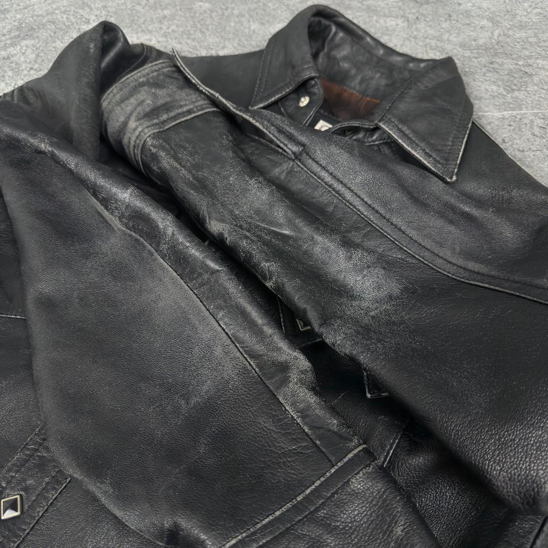 H bar C 80s レザー ウエスタン シャツ ジャケット エイチバーシー