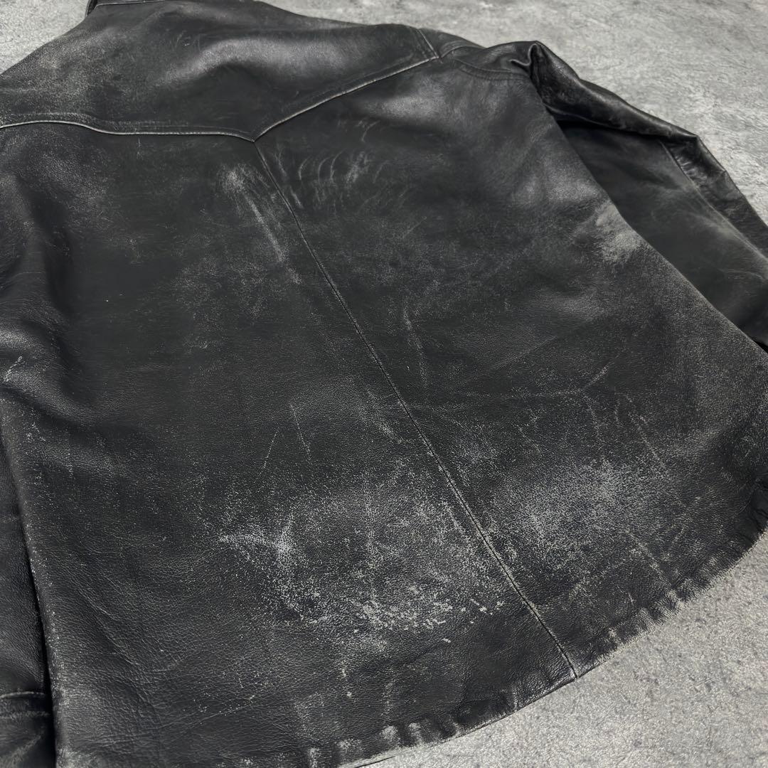 H bar C 80s レザー ウエスタン シャツ ジャケット エイチバーシー