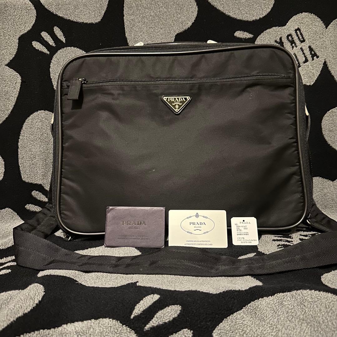 【カード付】プラダ テスート ナイロン 三角ロゴ 2WAY ビジネス バッグ