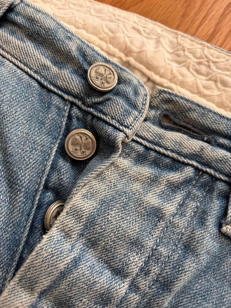 ミナペルホネン　alwaysダメージ加工ジーンズ36サイズ