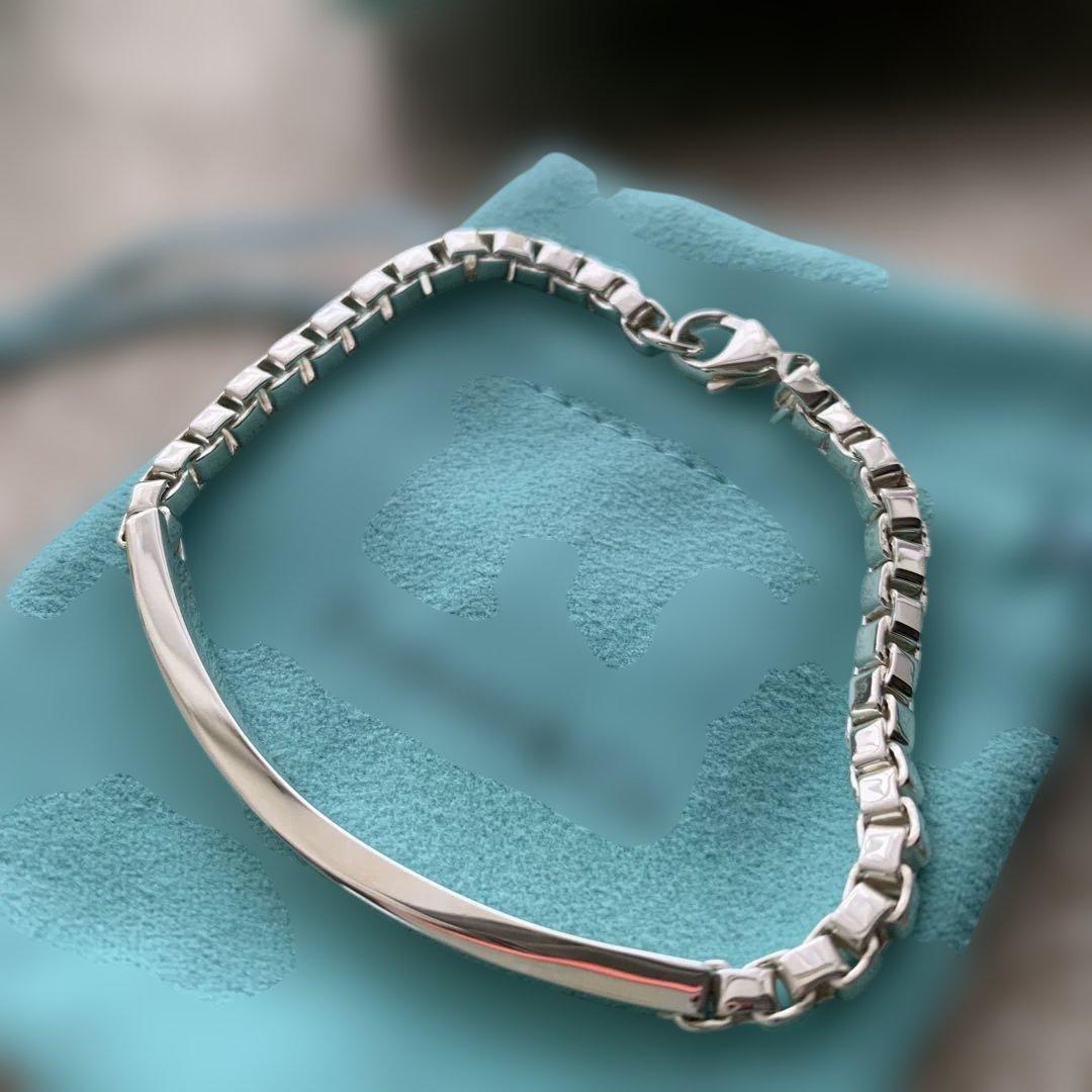 Tiffany & Co. シルバー ベネチアンリンクIDブレスレット