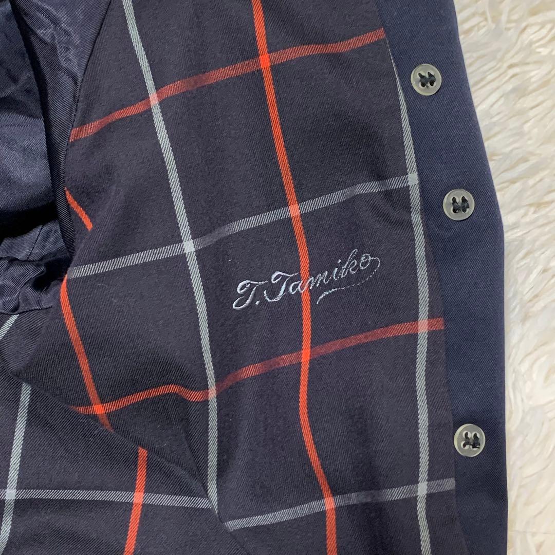 美品　バーバリーズ　トレンチコート　マキシ丈　チェック　ベルト　ネイビー
