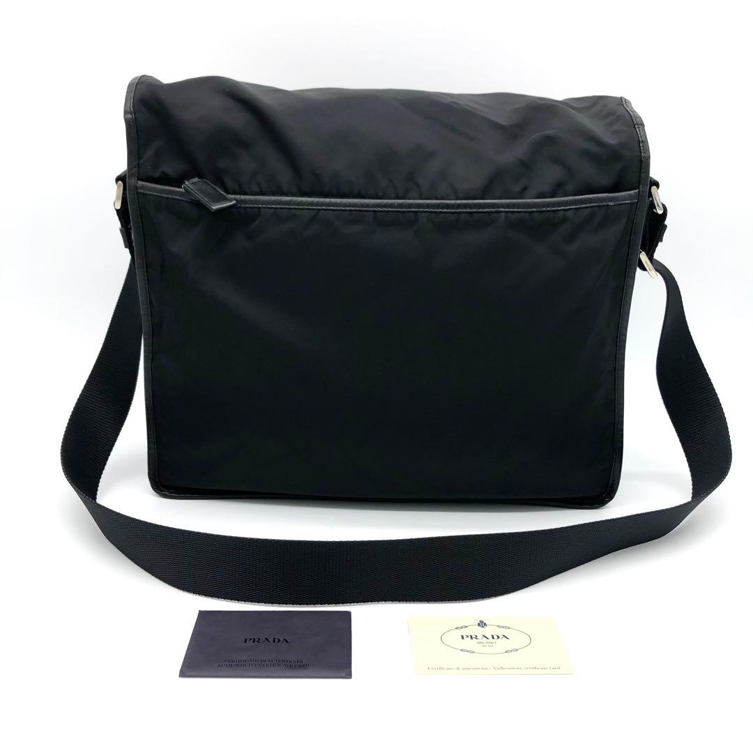 【極上美品・使用感少ない✨】プラダ　メッセンジャーバッグ　サフィアーノ　ナイロン