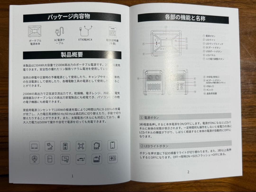 【未使用品】Greenery G2500 2500W ポータブル電源