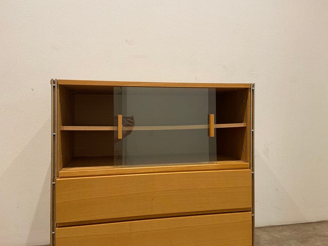 ⭐️美品⭐️オプション２個付⭐️無印良品⭐️ステンレスユニットシェルフ ワイド小