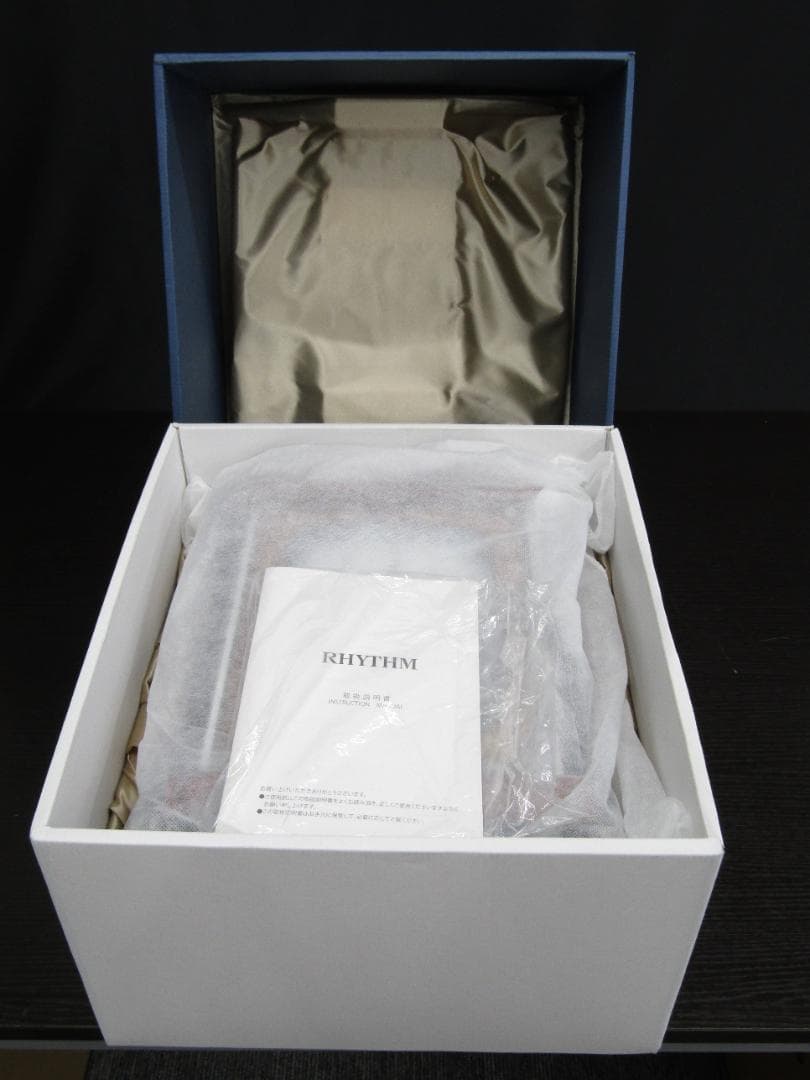 【家宝に】【未使用品】リズム時計 ハイグレード置時計 RHG-R03 象嵌細工