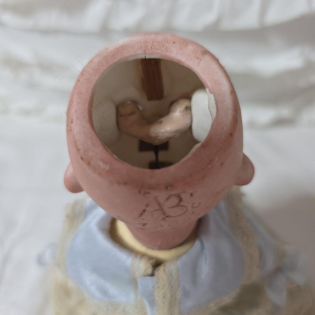 アンティーク　ビスクドール　人形　作家様　シルクドレス　シルクボネ　小さな子