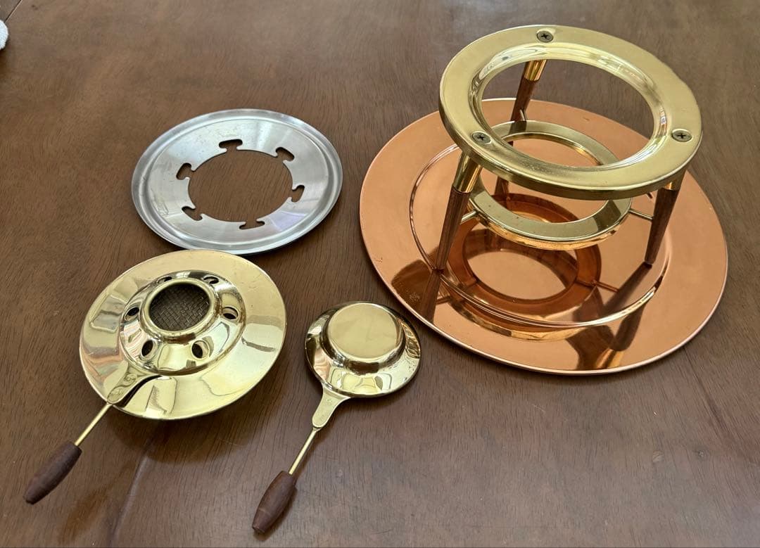 ヴィンテージSOLID BRASS アルコーバーナー&トレーセット