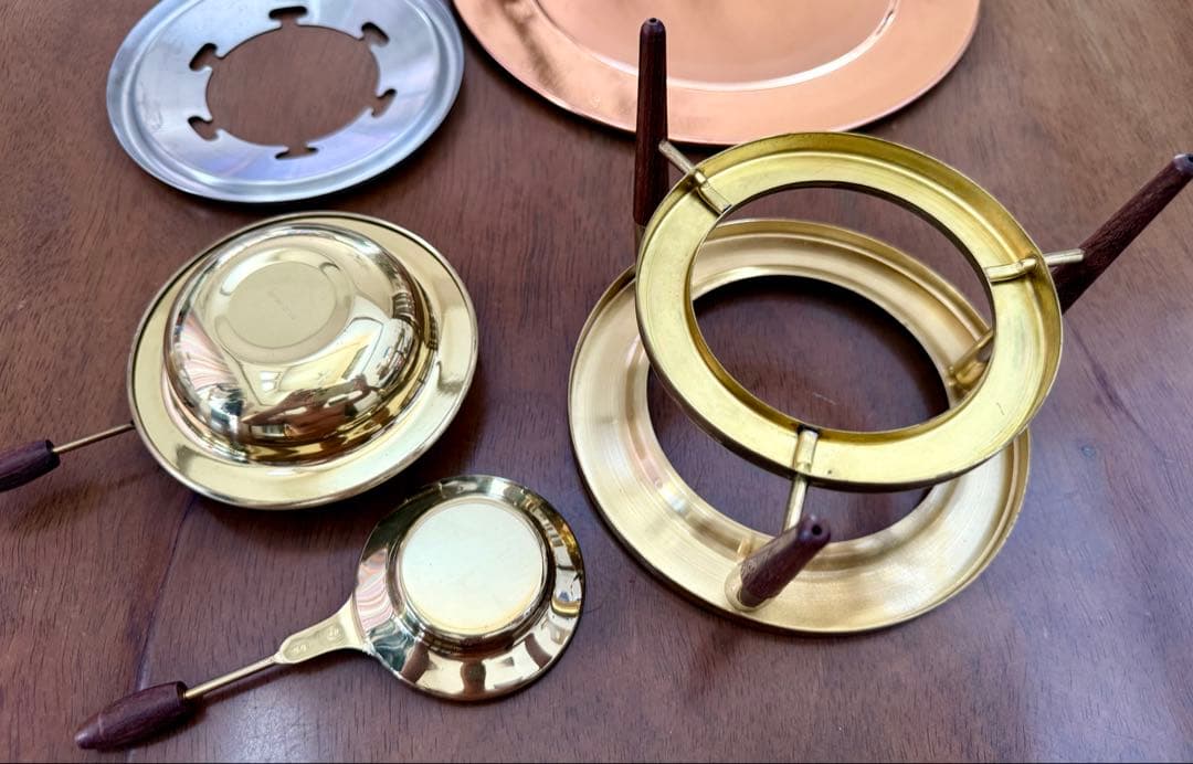ヴィンテージSOLID BRASS アルコーバーナー&トレーセット