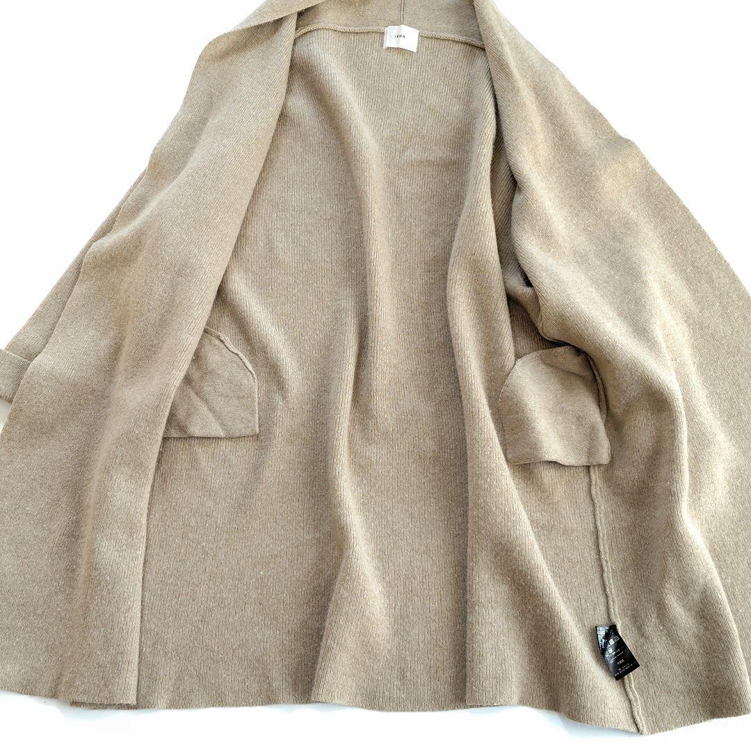IENA イエナ ウールカシミヤニットガウンコート ベージュ フリーサイズ