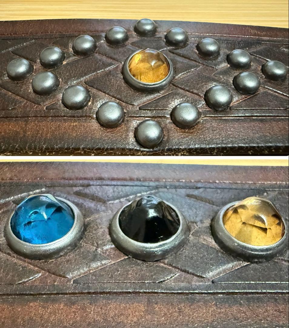 ⭐️新品未使用⭐️RRL⭐️スタデッド ラフアウト レザー ベルト⭐️34