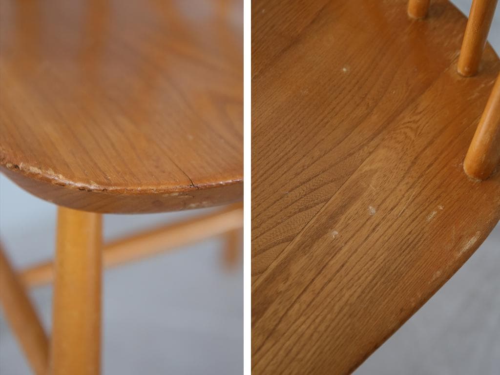 英国アンティーク木製フープバックチェア/イス/クエーカー飾り棚(91-188-1