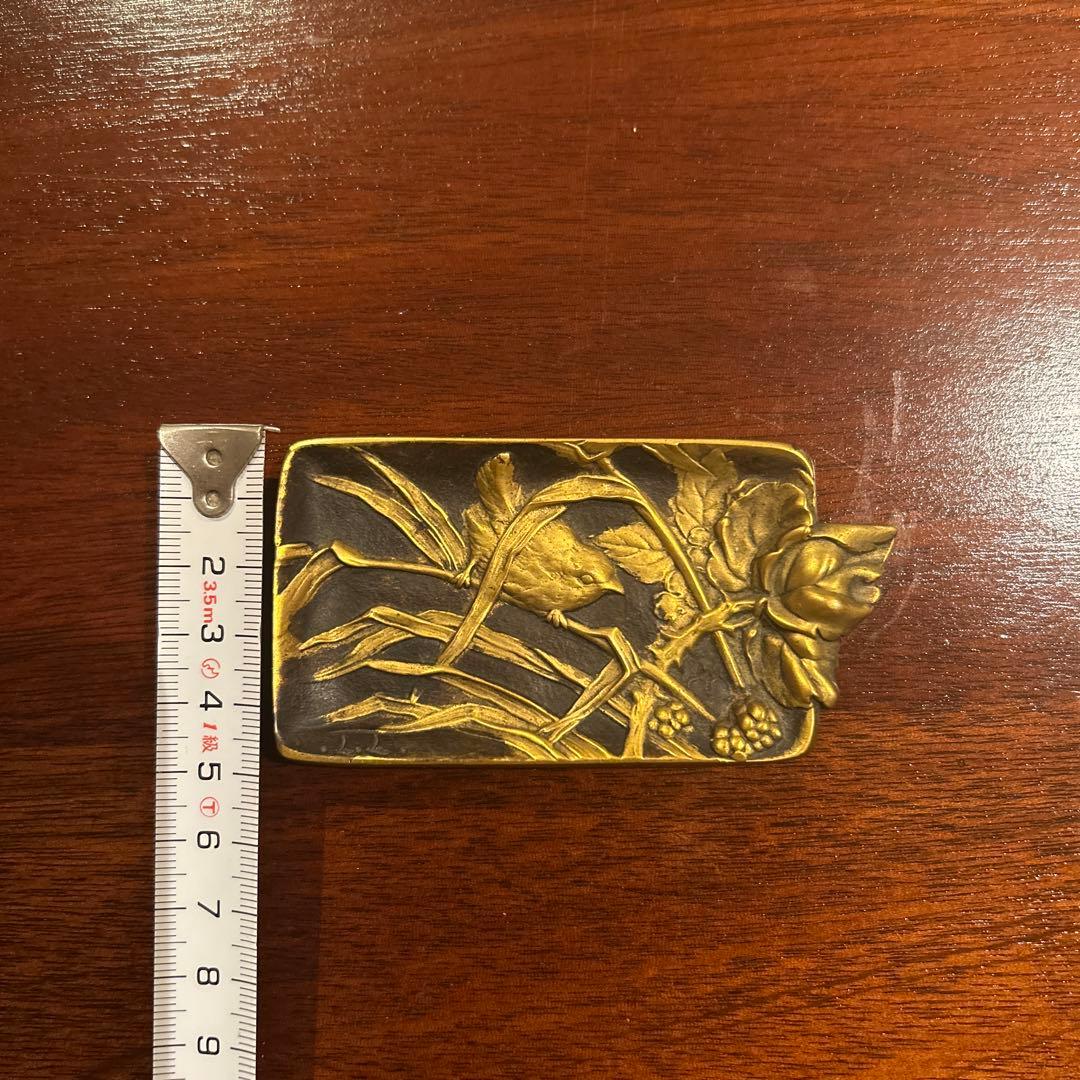 アール・ヌーヴォー　アンティーク ブロンズプレート