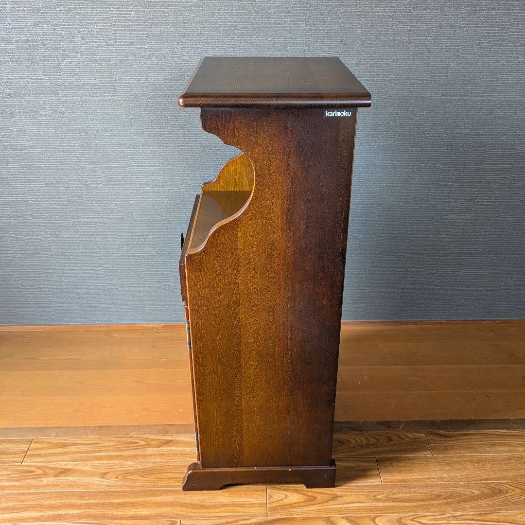 【美品】カリモク　karimoku　コロニアル　電話台　FAX台　花台　飾り台