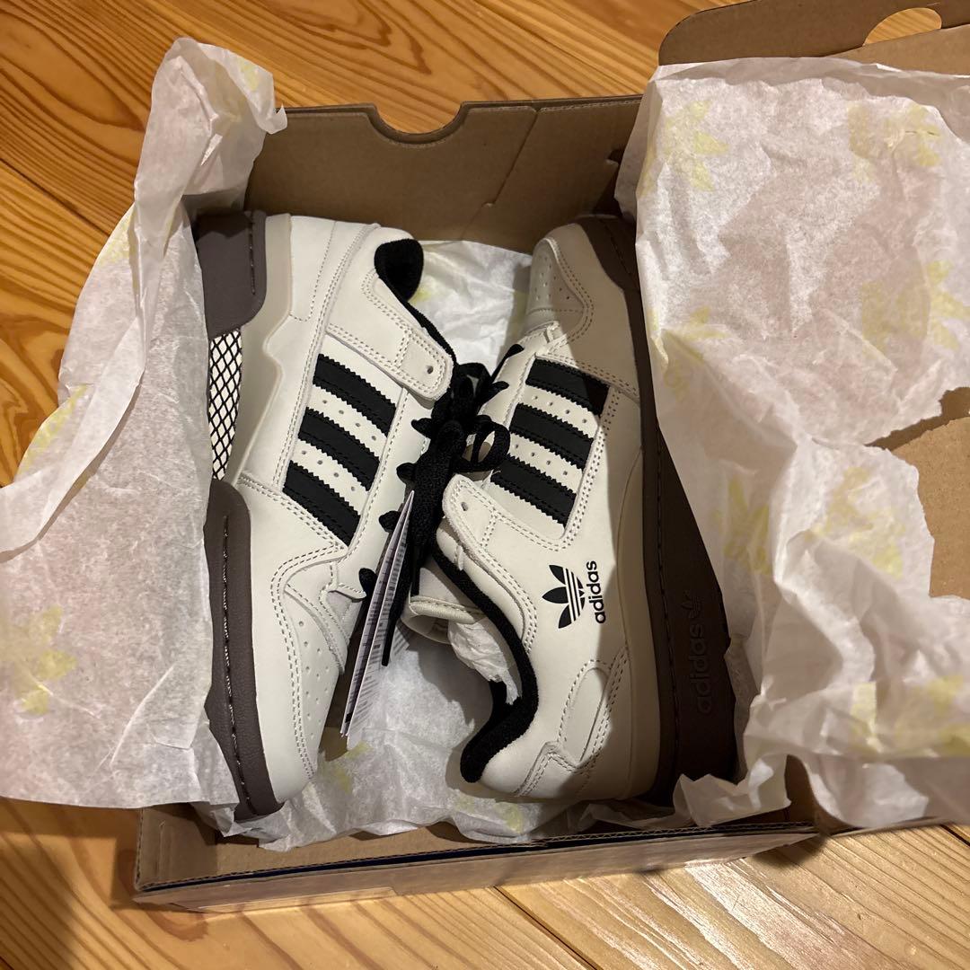 靴 adidas Forum Low CL Off White/Core Black