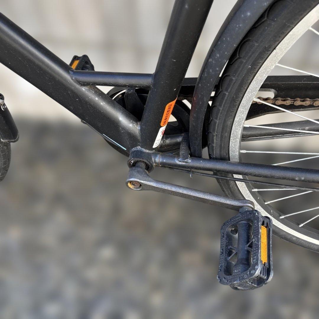 ブラック 自転車 前面バスケット付き