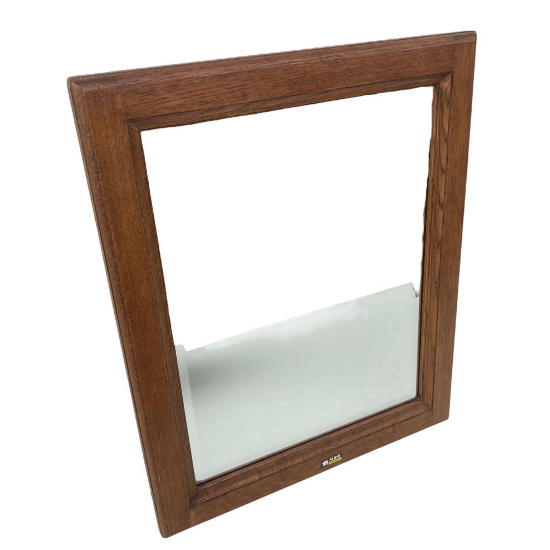 希少 オールドカリモク karimoku スクエア　ウォールミラー 壁掛け鏡