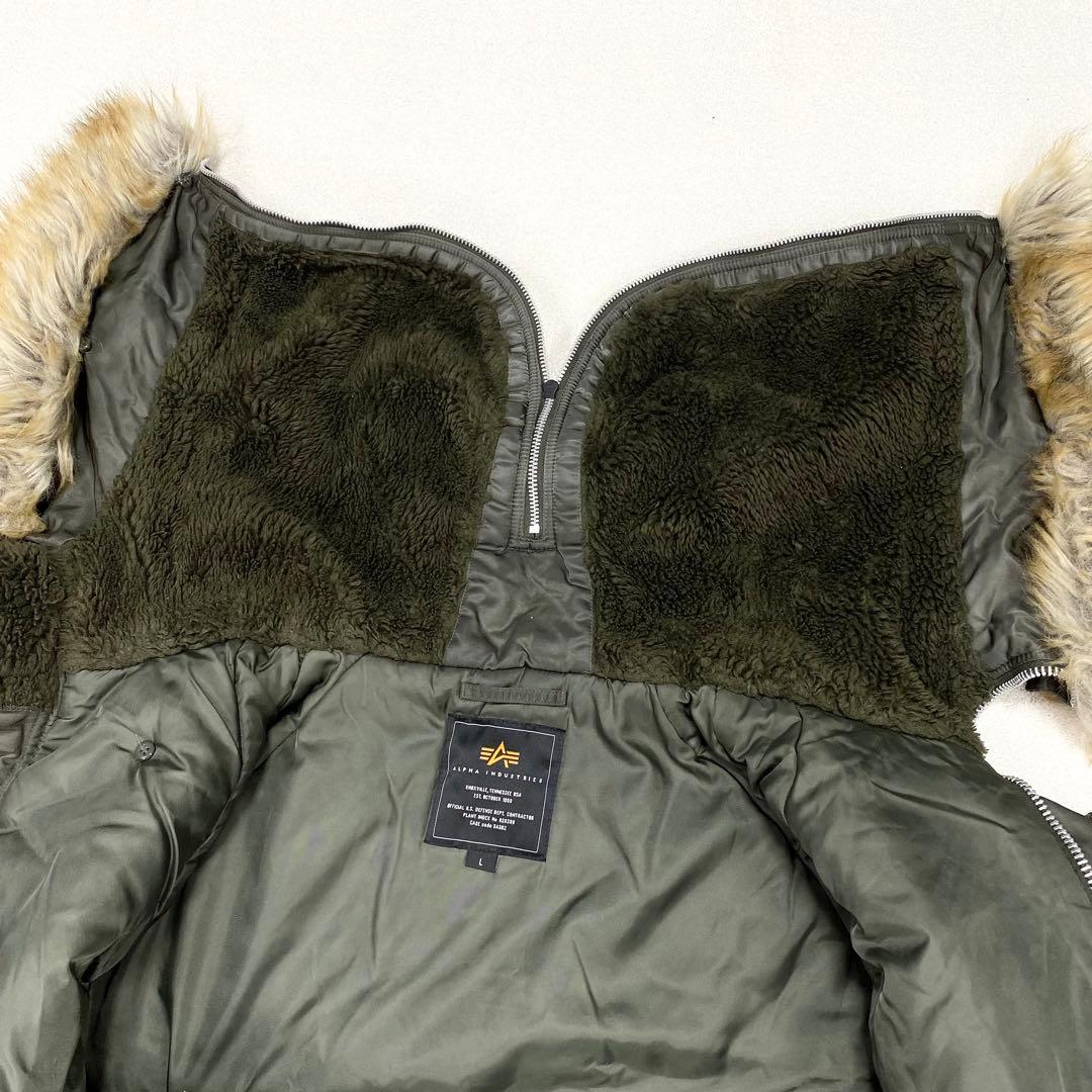 美品✨ALPHA INDUSTRIES N-2B フライトジャケット カーキ L