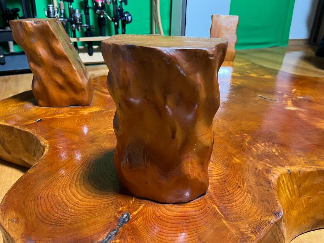 【天然木 一枚板】欅 ケヤキ テーブル 光沢仕上げ 140×70cm 60kg