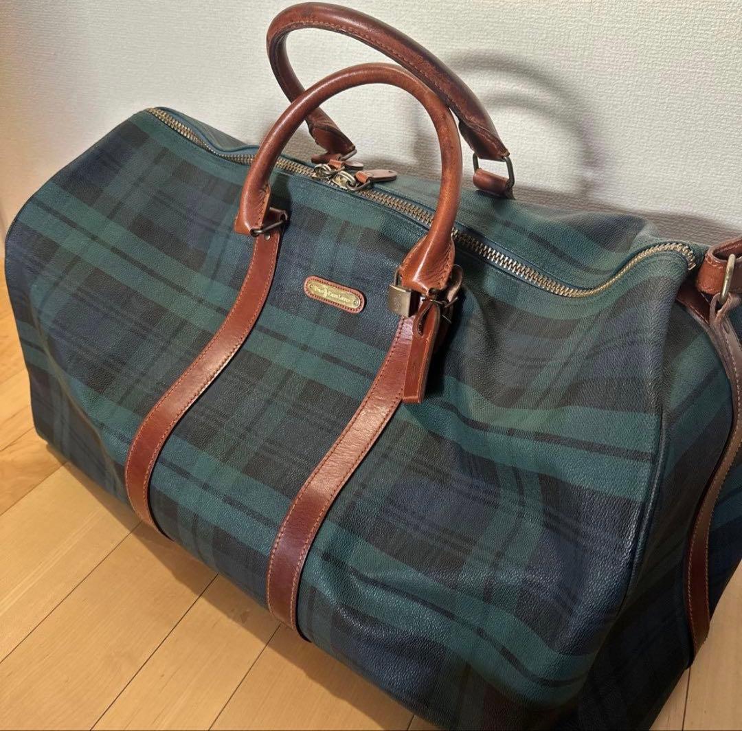 【本日限定価格】超美品 ポロラルフローレン ブラックウォッチ ボストンバッグ