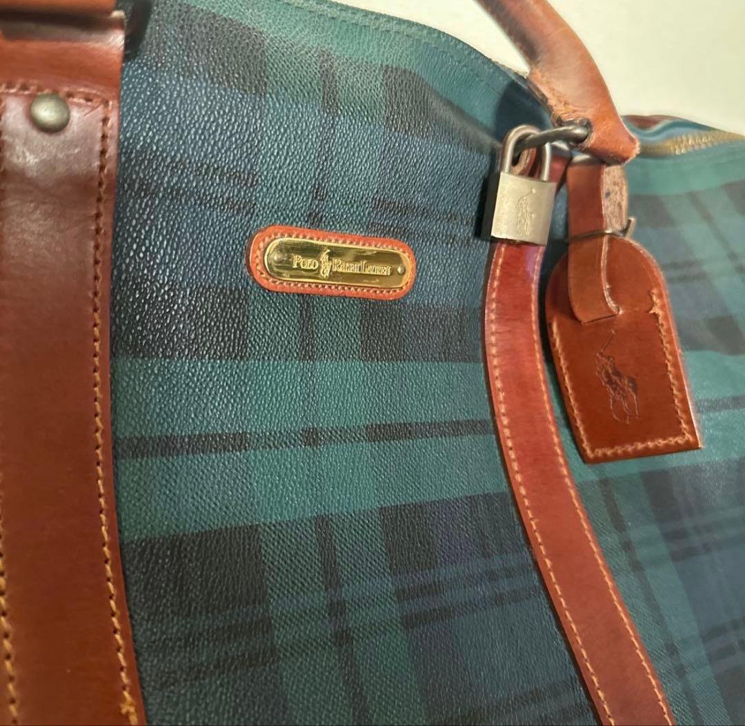 【本日限定価格】超美品 ポロラルフローレン ブラックウォッチ ボストンバッグ