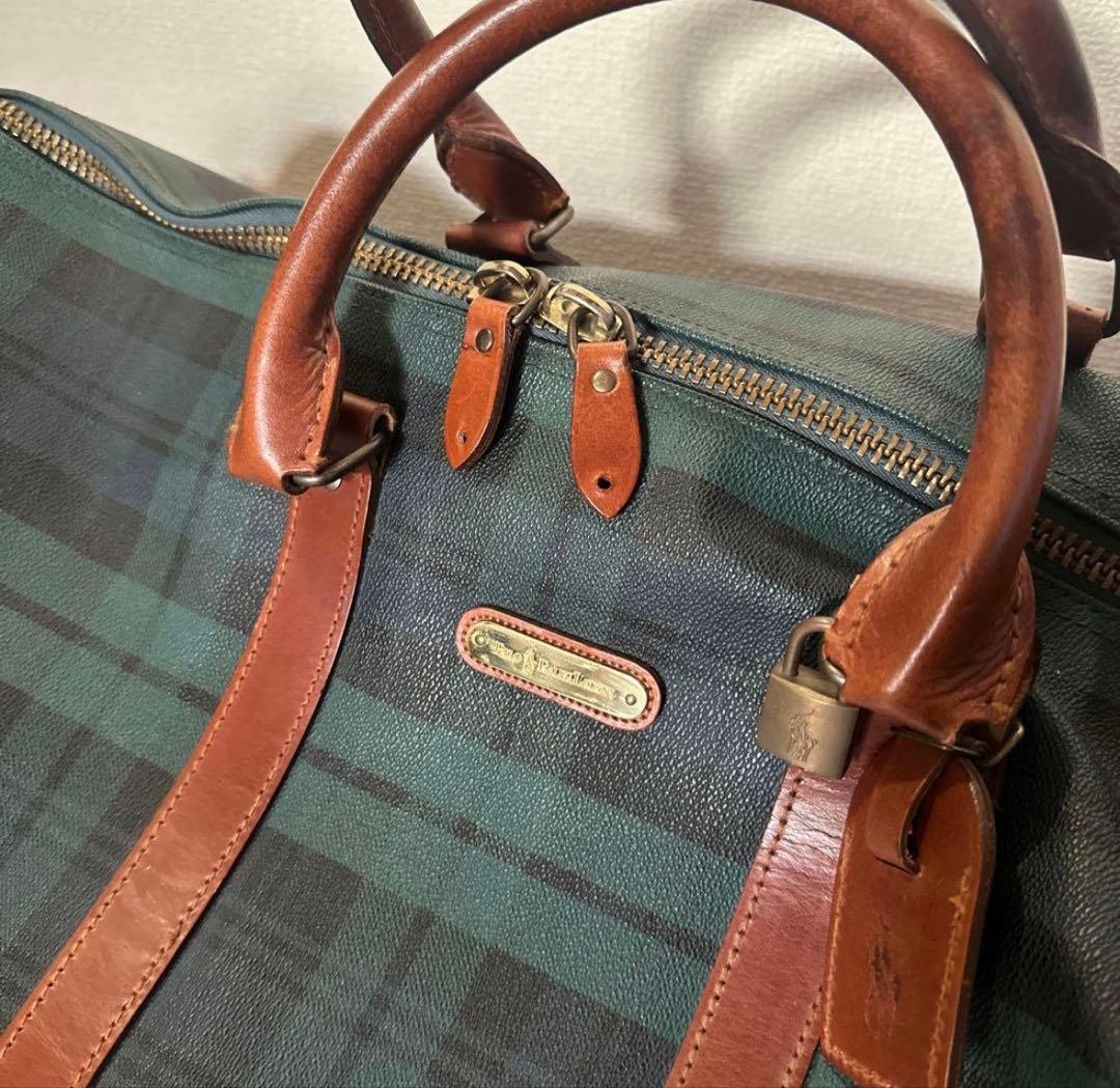 【本日限定価格】超美品 ポロラルフローレン ブラックウォッチ ボストンバッグ