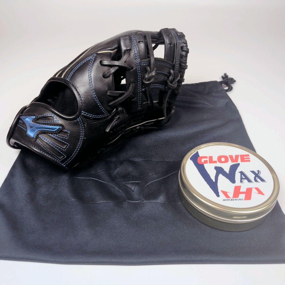 【美品】MIZUNO ミズノ WILLDRIVE 軟式グローブ 内野手用 黒×青