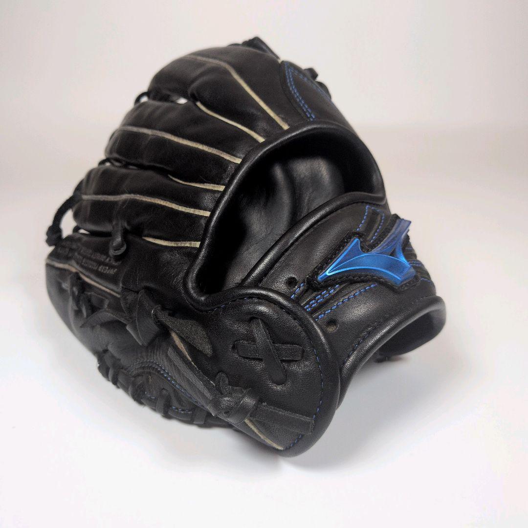 【美品】MIZUNO ミズノ WILLDRIVE 軟式グローブ 内野手用 黒×青