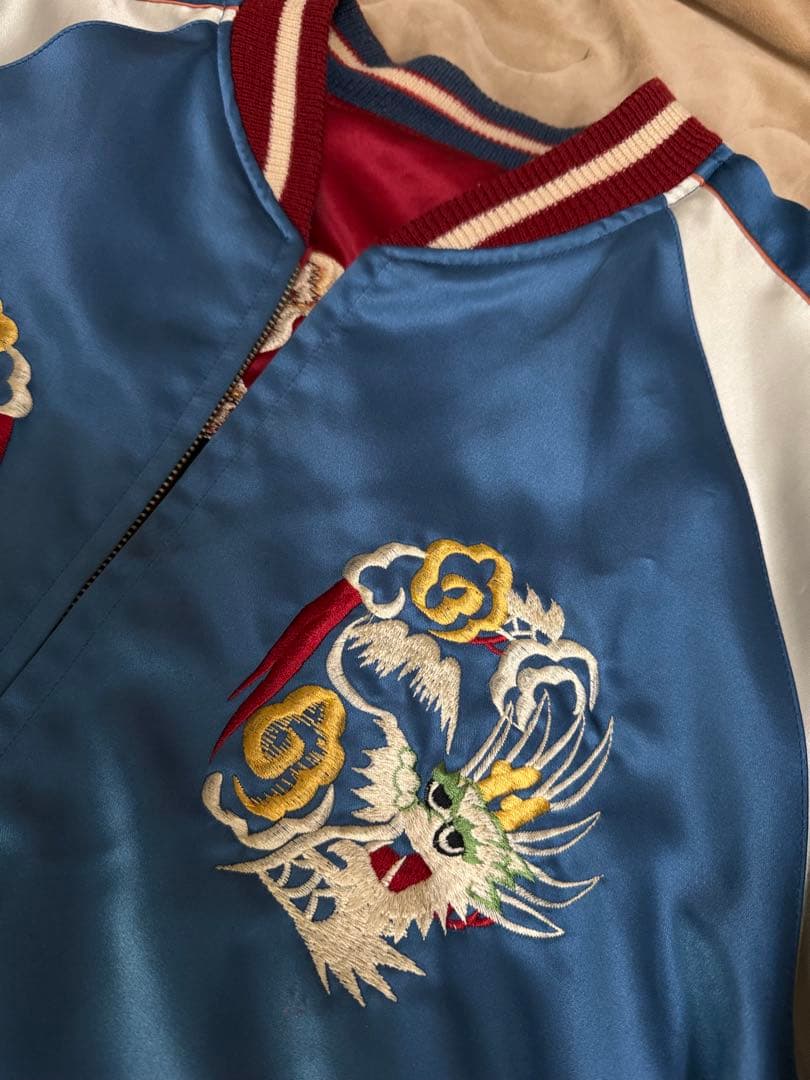 美品 テーラー東洋 ２面用 龍 日本限定 スカジャン vintage サテン