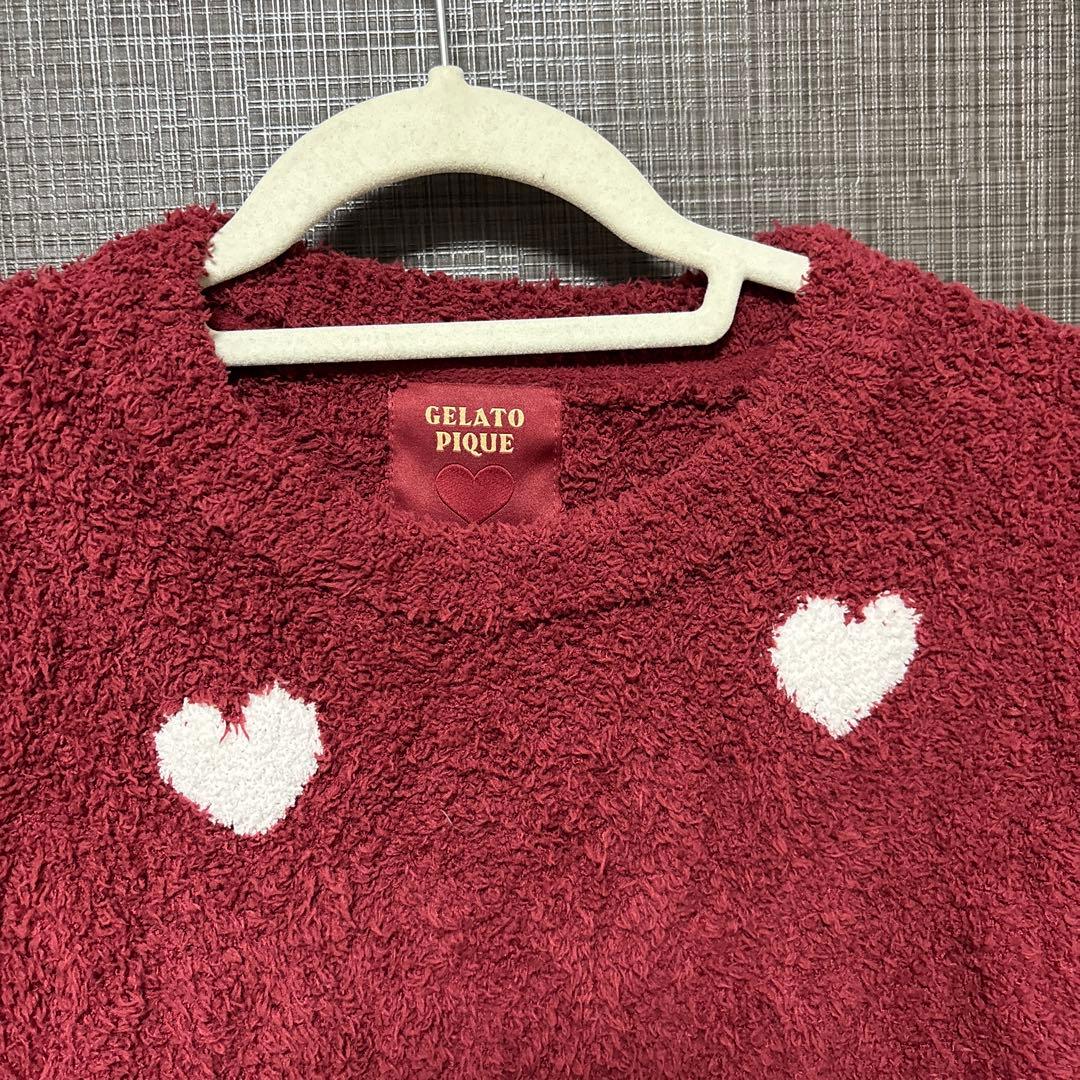 【上下セット】ジェラートピケ ハートアランプルオーバー SET✨️