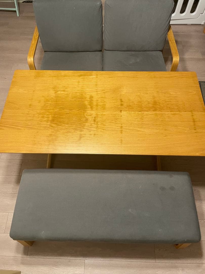 【美品】『手渡限定』無印テーブル&チェアセット