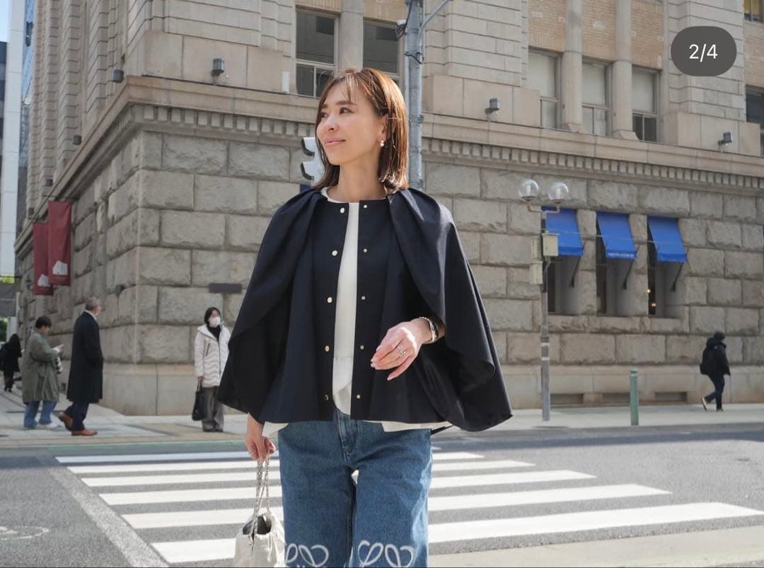 Heve へイヴ HANABIRAトレンチ ネイビー