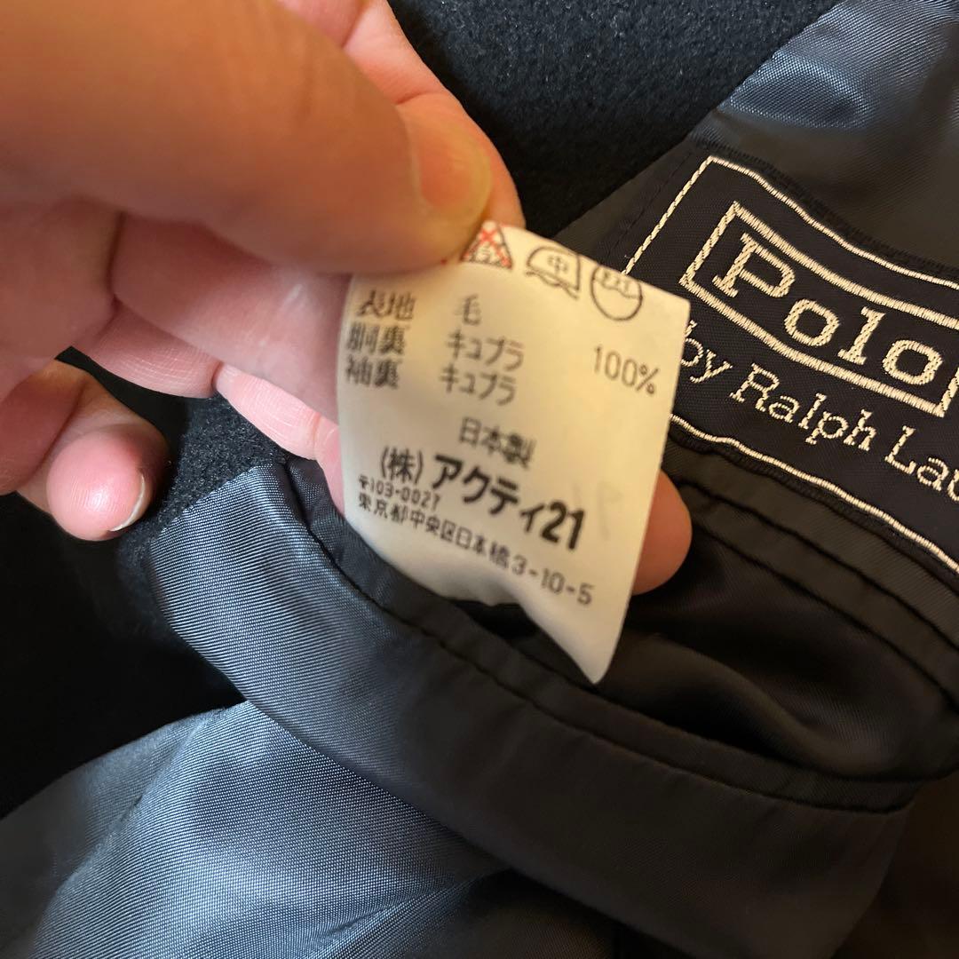 美品ポロラルフローレン　チェスターコート　ブラック