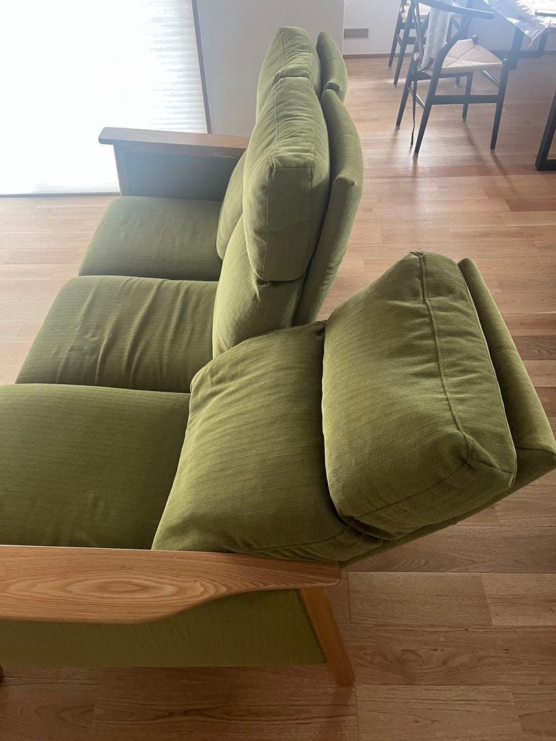 マルイチセーリング　リクライニングソファ 3人掛け オットマン付き