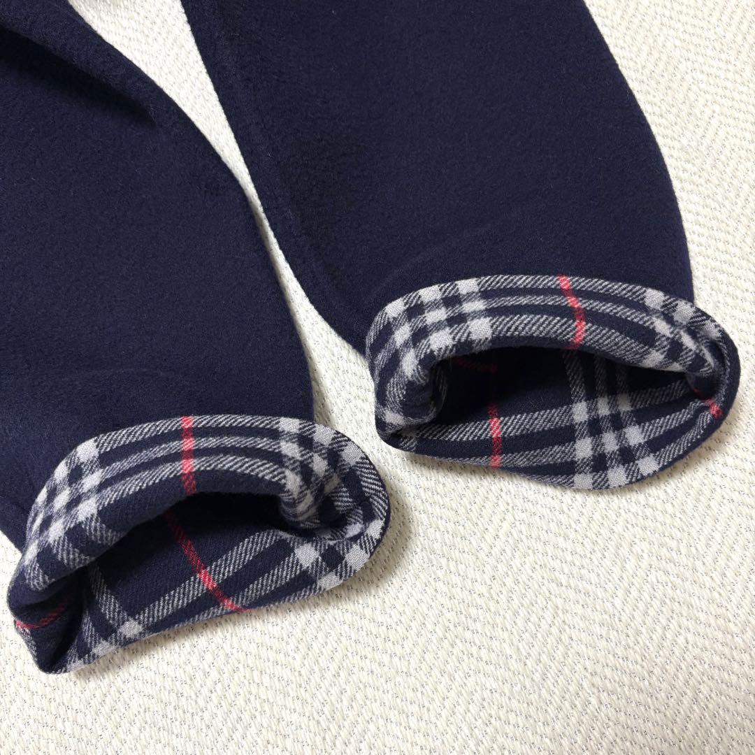 極美品 BURBERRY バーバリー 金ボタン カシミヤ混 ノバチェック コート