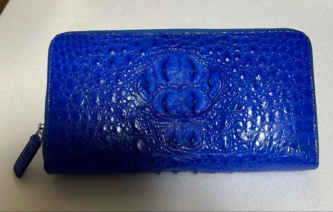 龍*様 新品 クロコダイル ラウンドファスナー メンズ 長財布 クラウン有り　ブ