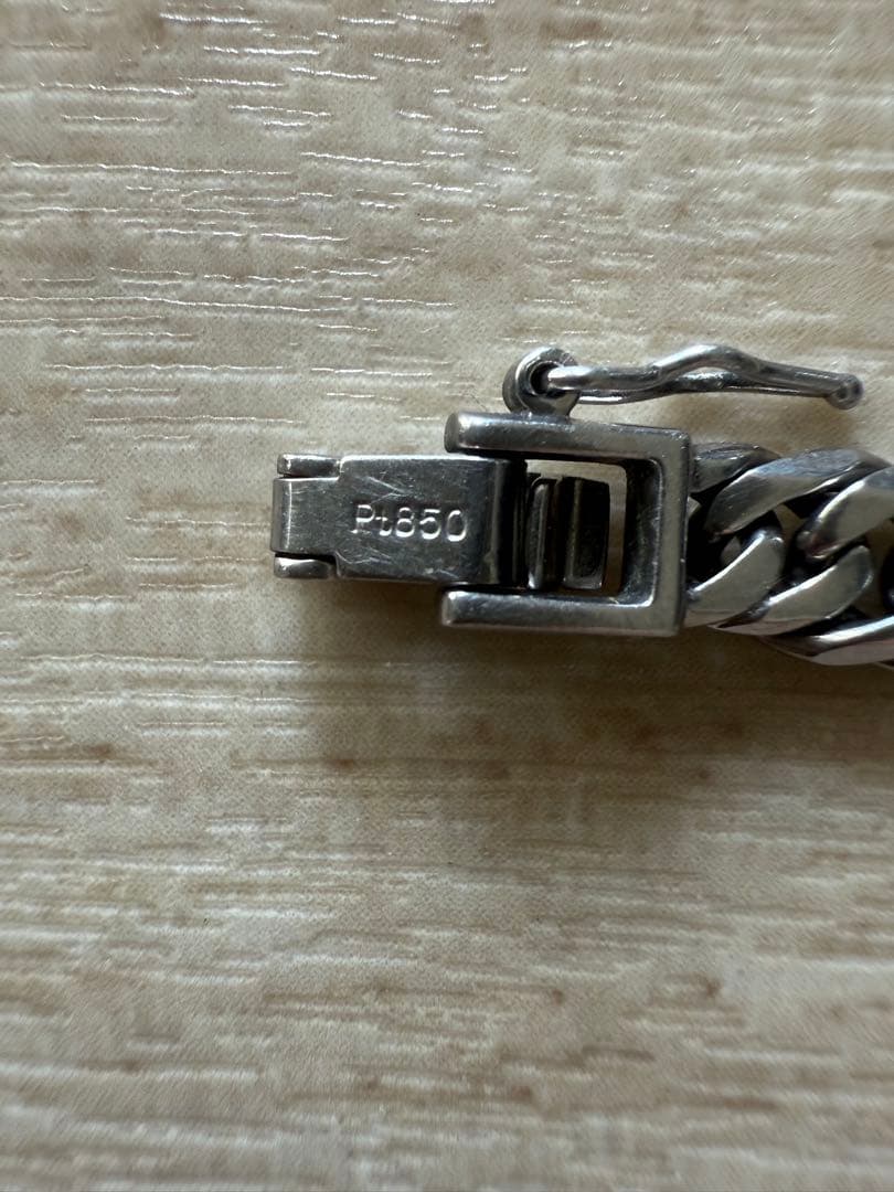 今日だけ値引き‼️刻印有りPT850喜平ブレスレット 6面ダブル 21g