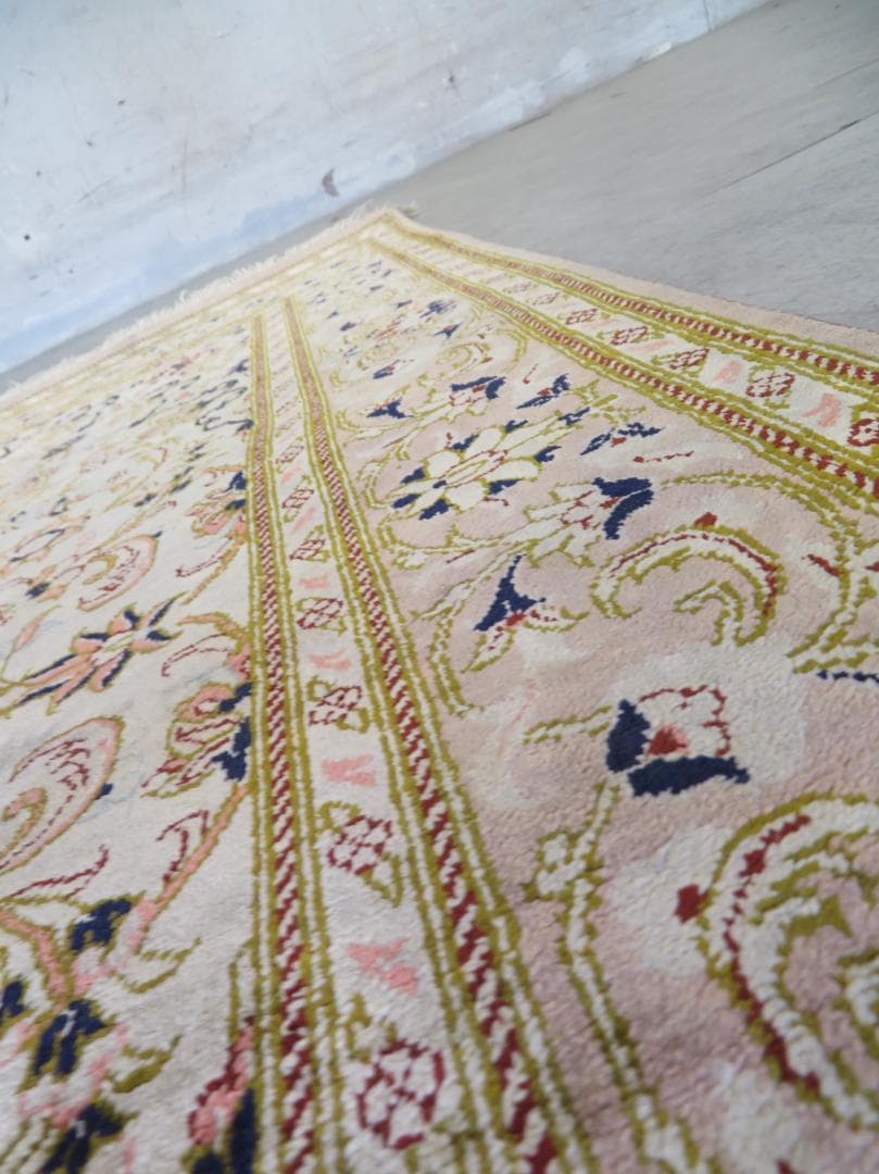 ■P042■美品■ペルシャ絨毯■イラン■クム産■高級■カーペット■ラグ