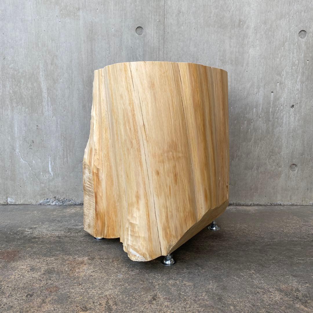 【ひのき切り株のサイドテーブル】丸太 椅子 スツール オブジェ インテリア 什器