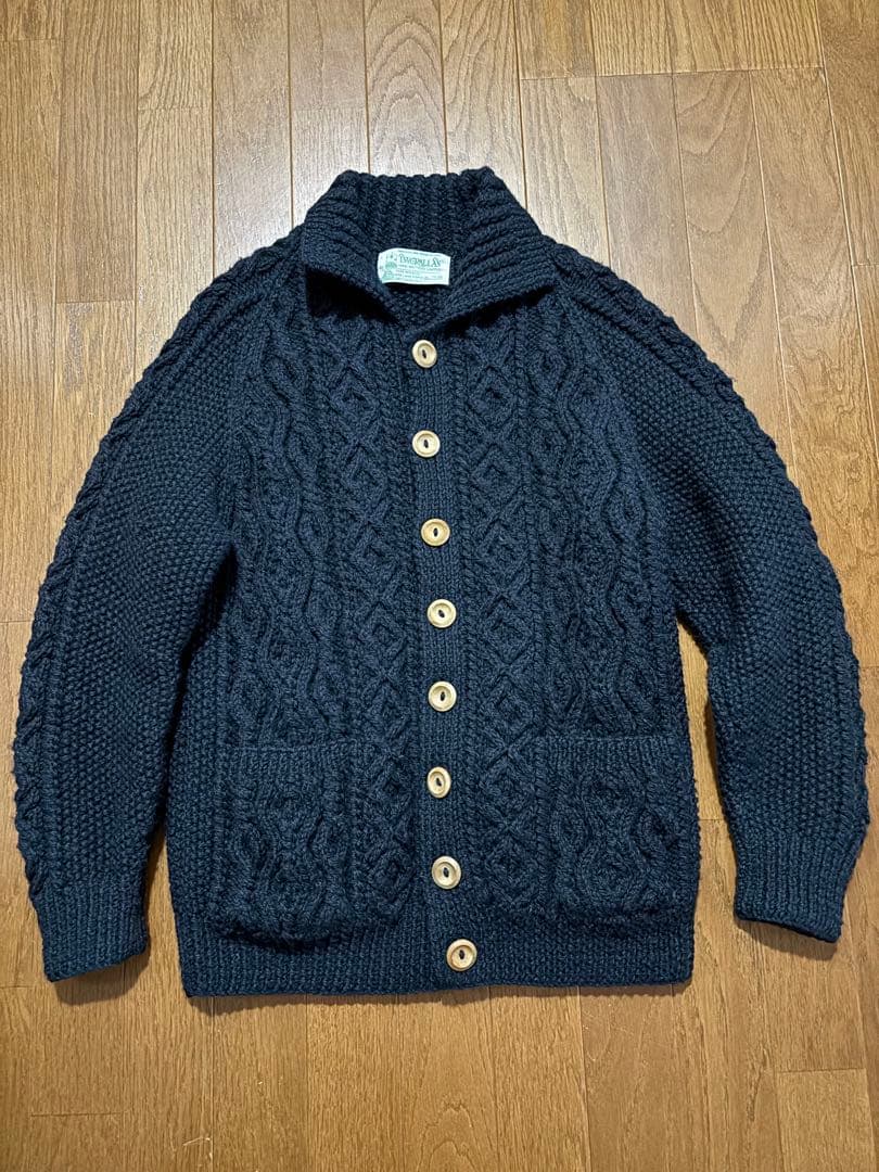 【美品】インバーアラン3Aニット カーディガン 38 チャコールグレー