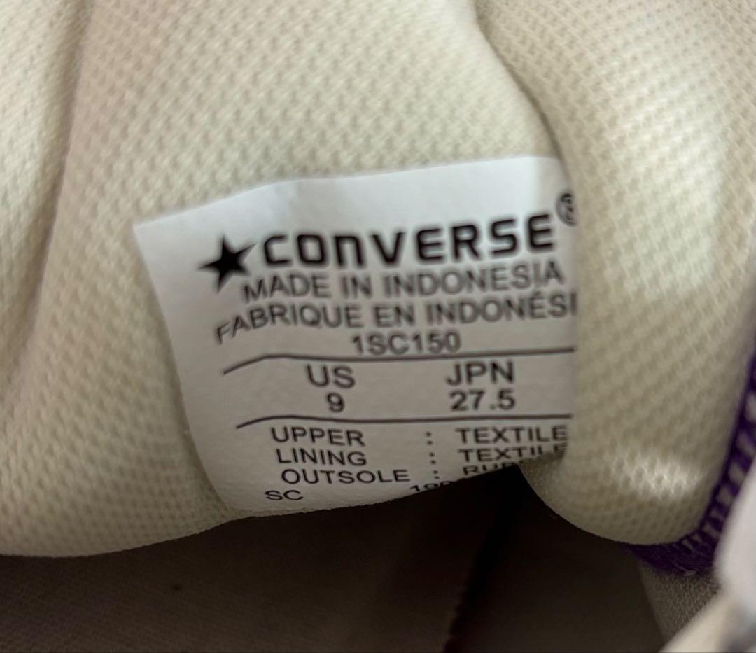 【未使用級】コンバース オールスター100 HI パープル 27.5cm タグ付