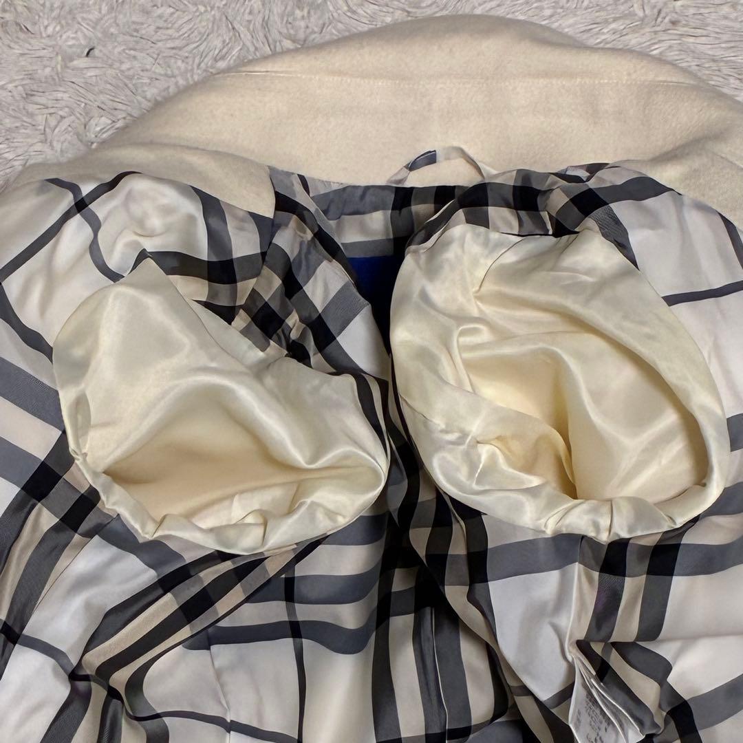 BURBERRY アンゴラ 2WAY チンストラップ ノバチェック コート
