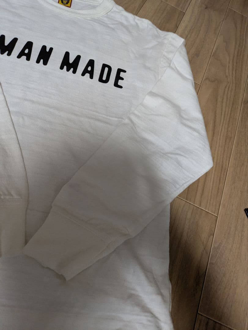 HUMAN MADE ホワイト長袖カットソー