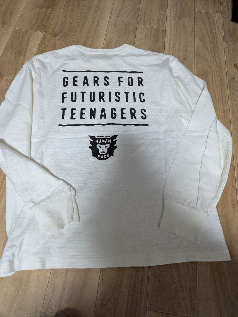 HUMAN MADE ホワイト長袖カットソー