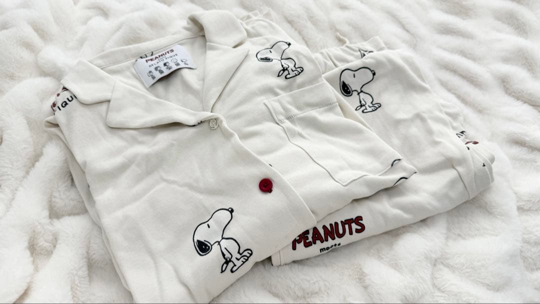 【新品未使用】ジェラートピケ ルームウェア上下セット スヌーピー